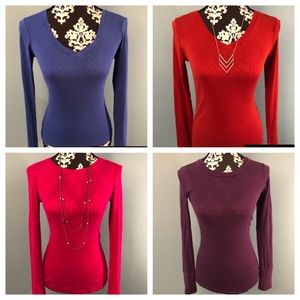 4 long-sleeve t-shirts